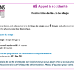 Recherche URGENTE de maîtres de stage pour assistants en pharmacie